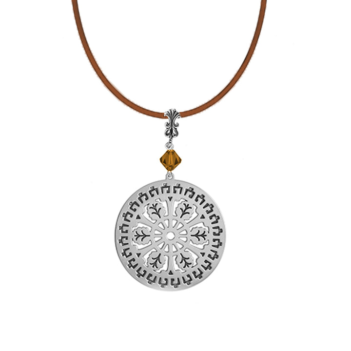 Aiken Rhett Necklace with Brown Crystal