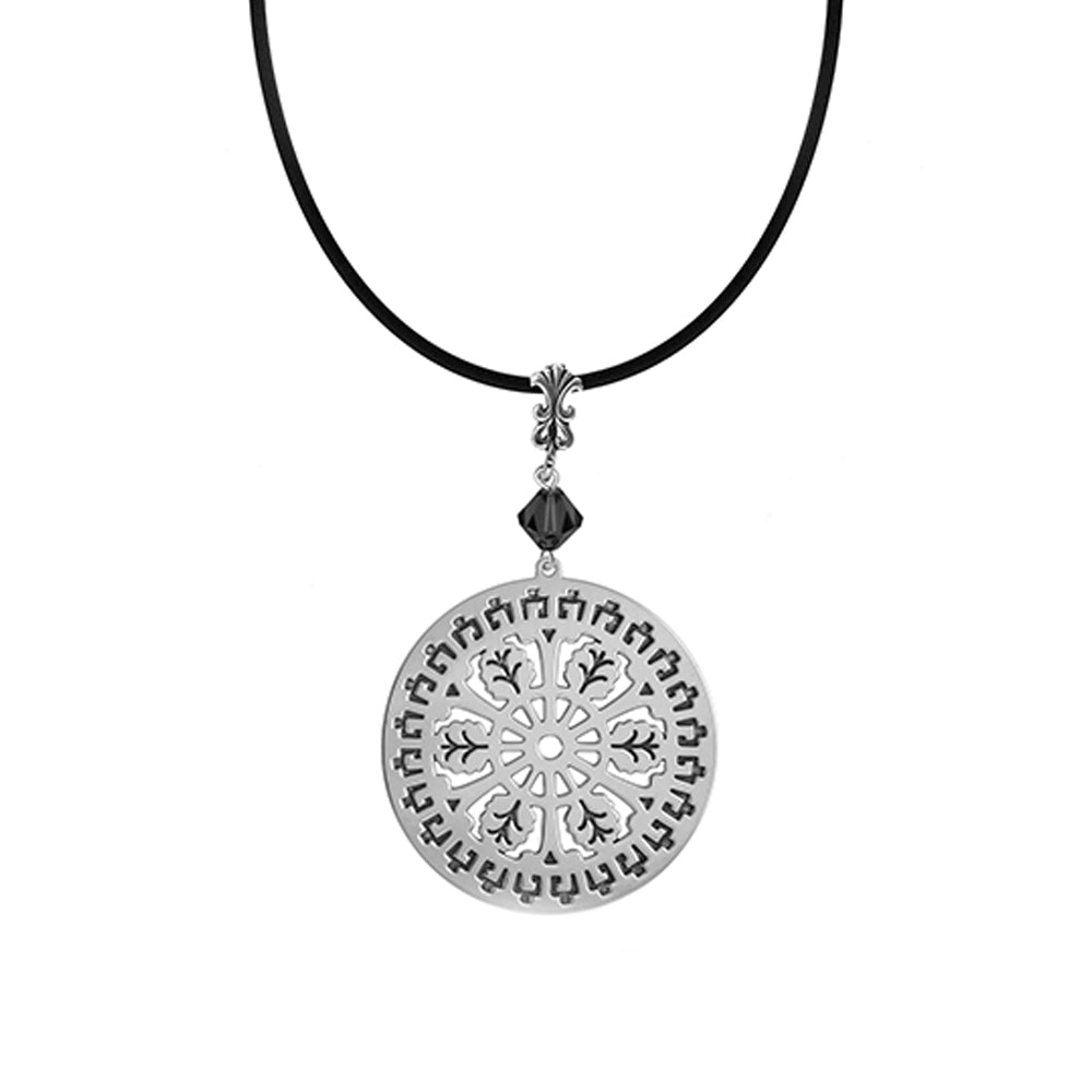 Aiken Rhett Necklace with Black Crystal