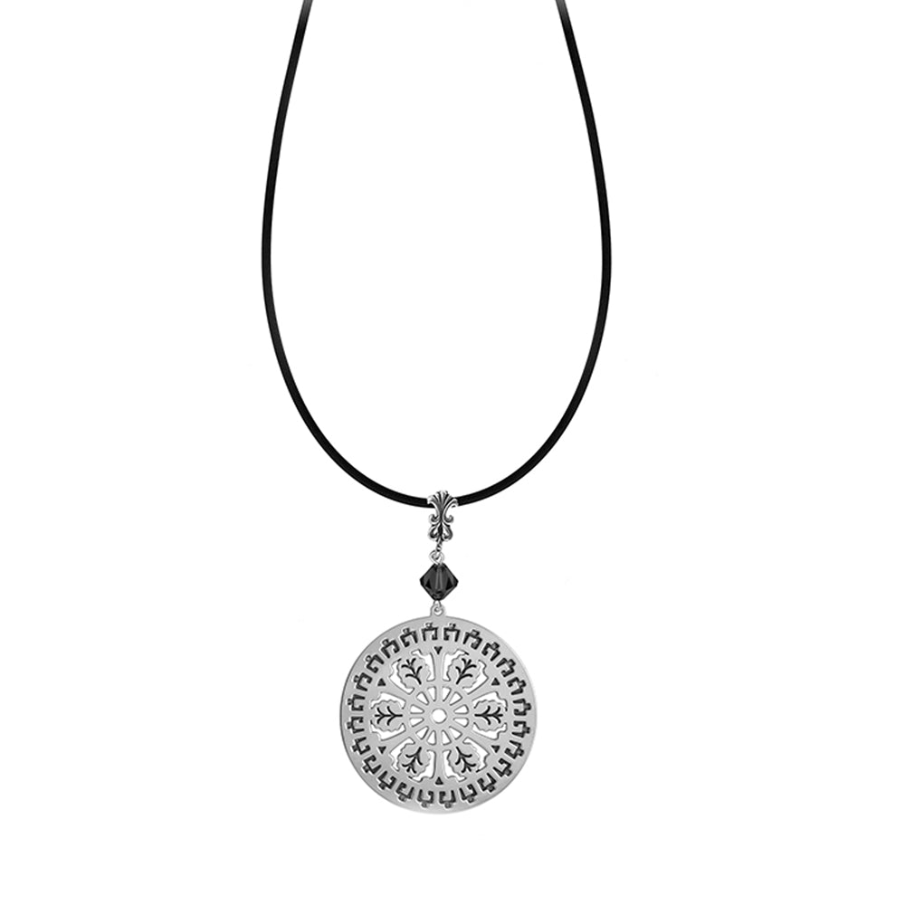 Aiken Rhett Necklace with Black Crystal
