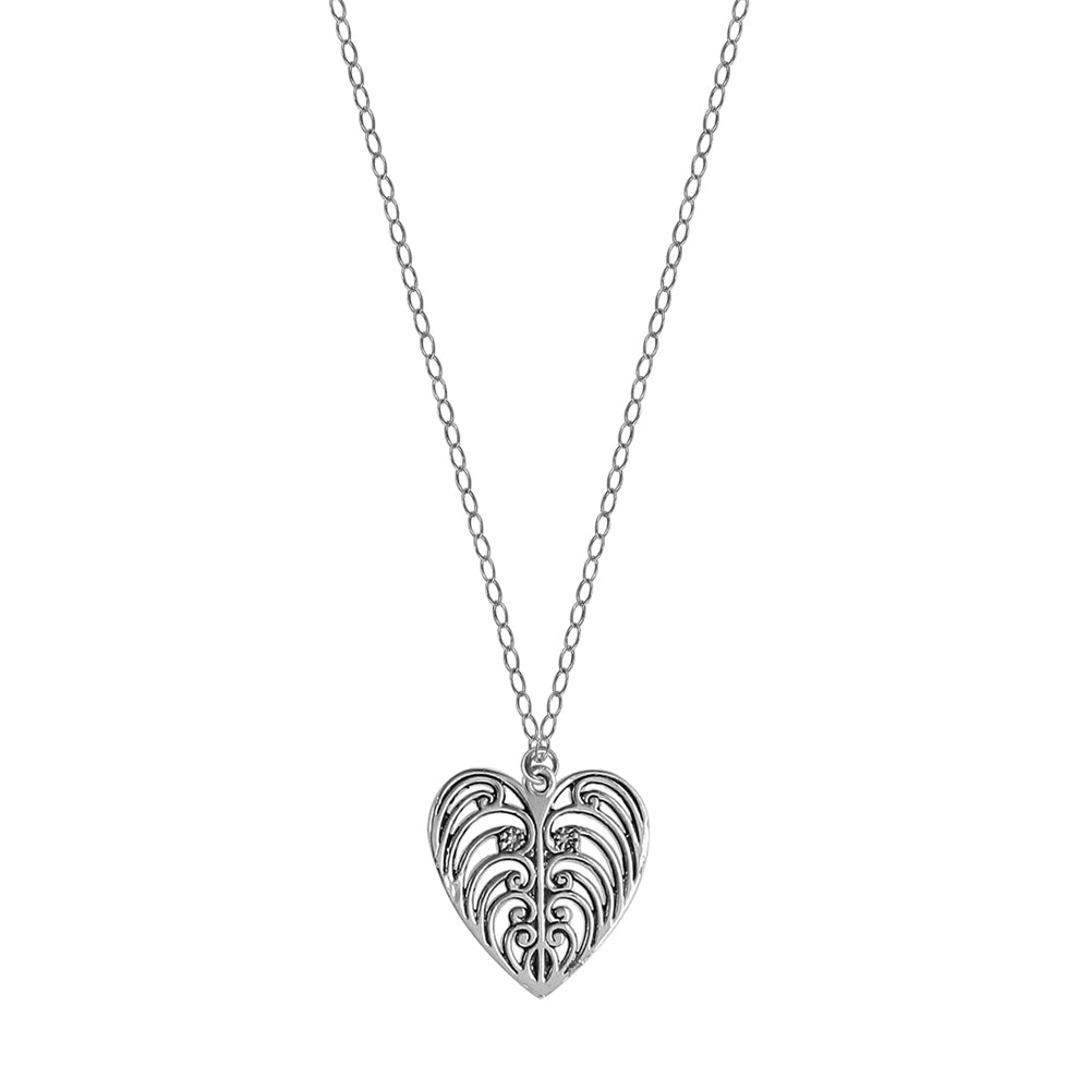 Philip Simmons Heart on Cable Chain Necklace