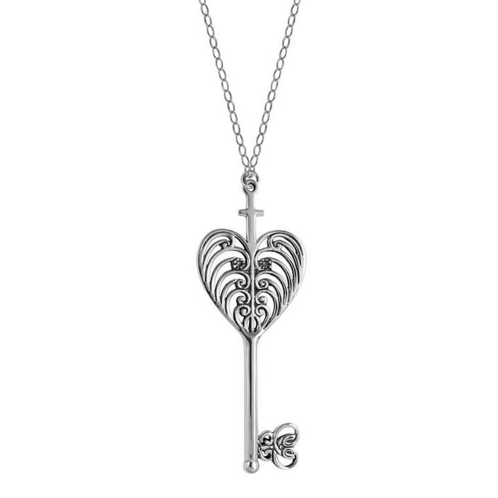 Philip Simmons Heart with Cross and Key Cable Chain Necklace
