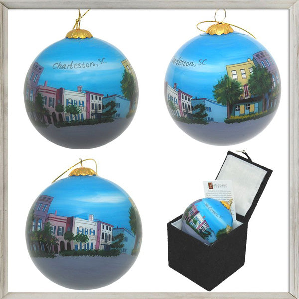 Charleston Handpainted Illustration Ornament