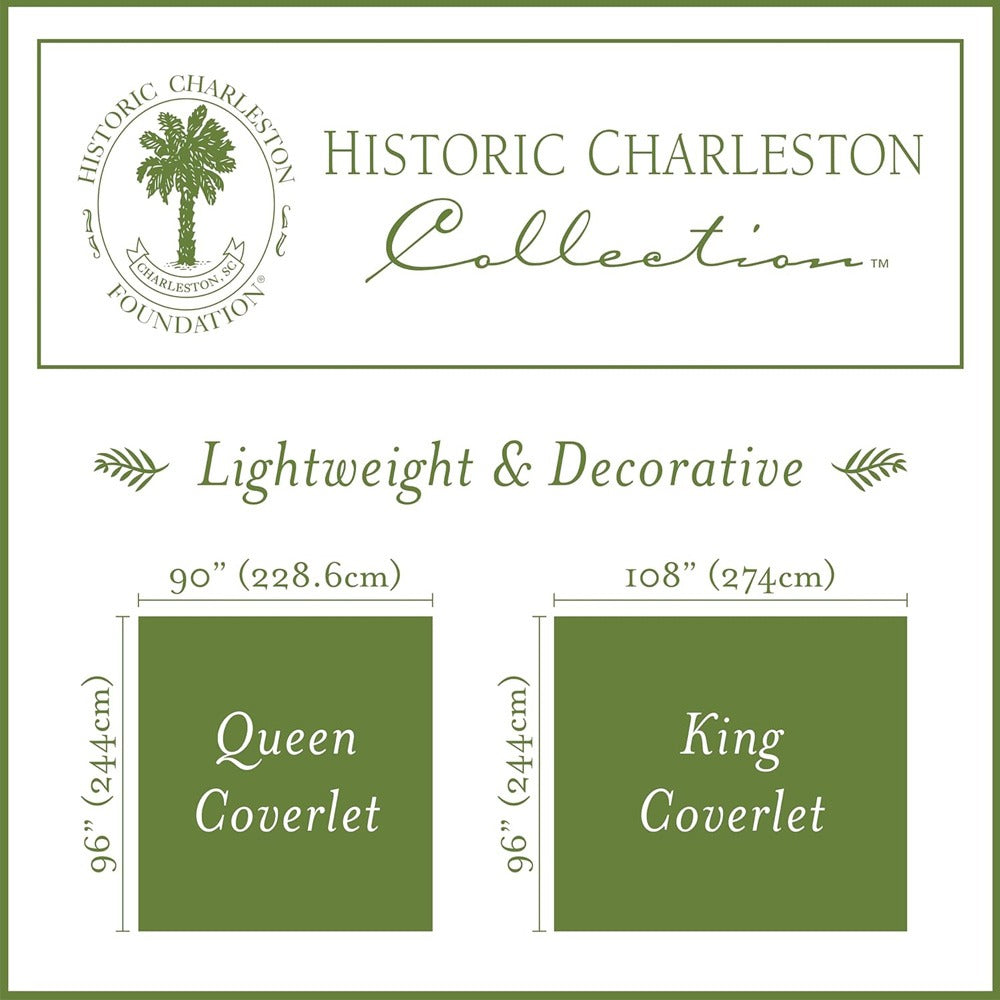 Historic Charleston Collection King Charles Matelassé Coverlet, King