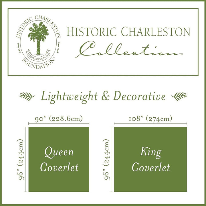 Historic Charleston Collection King Charles Matelassé Coverlet, King